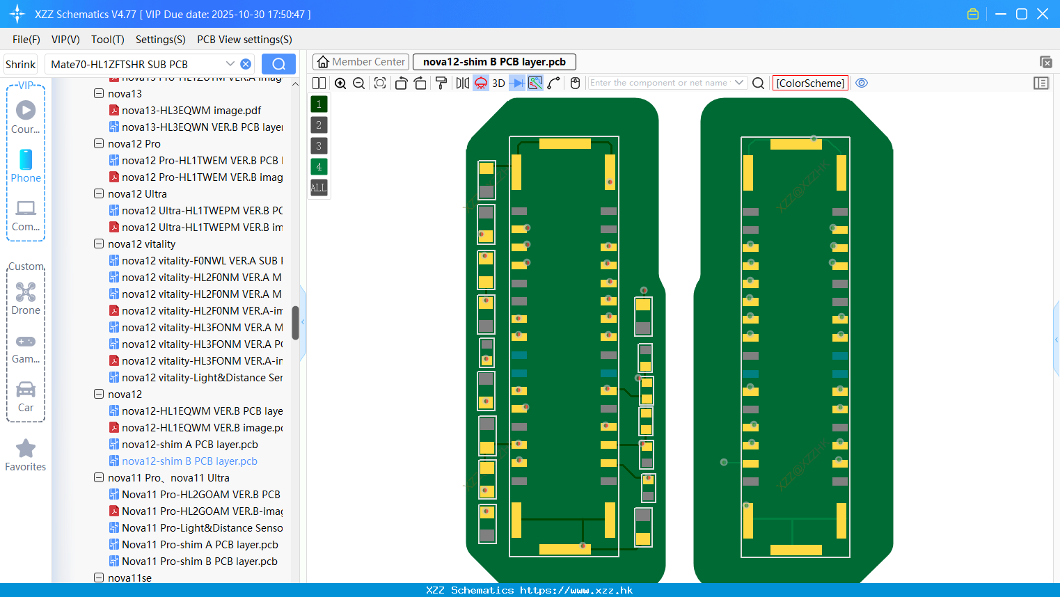 Huawei Nova12-shim B PCB Layer